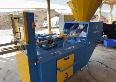 Reverse view from operator side of FiberCell machine