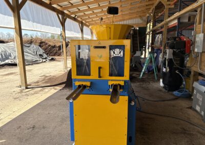 View of output side of FiberCell machine.